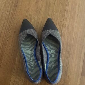 Rothy shoes size 8 purple metallic point good condition